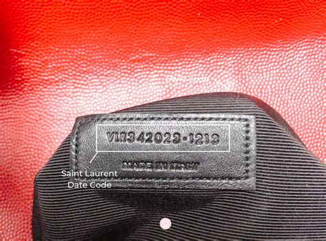 ysl bag date code|st laurent date codes.